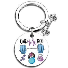 Lelekdo Dumbbell Keychain Weightlifting Sports Keychain Inspirational Workout Gifts for Women Men Gym Accessories for Men Fitness Gifts Gym Lovers Christmas Birthday Present