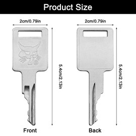 10 Pack D250 Ignition Keys, 6693245 or 6693241 Ignition Key, Heavy Equipment Key Replacement of 307852A1 Compatible with Bobcat Skid Ingersoll-Rand JLG Pollock Tenant Timberjack Steer Loader