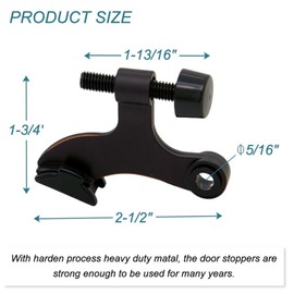 8 Pack Hinge Pin Oil Rubbed Bronze Door Stopper, Adjustable Heavy Duty Hinge Pin Door Stop with Oil Rubbed Bronze Rubber Bumper Tips