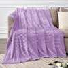 BEDELITE Fleece Throw Blanket for Couch – 3D Ribbed Jacquard