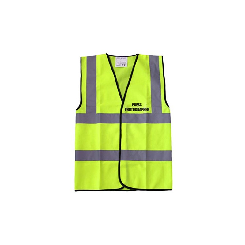 Yellow Hi Vis vest PRESS PHOTOGRAPHER Vest Waistcoat Safety Vest