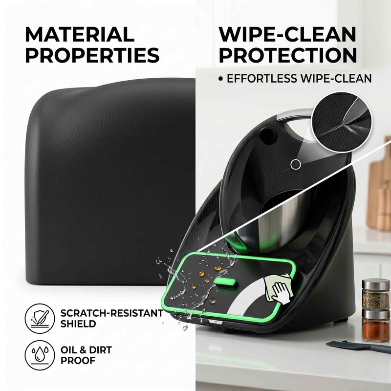 Display Cover and Scraper Holder for Thermomix TM7, Protects Screen