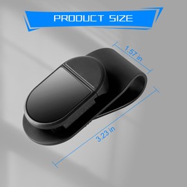 Sandfren Sunglass Holder for Car Visor, Vehicle Eyeglass Hanger Clip with Sponge Padded for Ticket Card, Automotive Interior Sun Glasses Mount Accessories, Universal for SUV Sedan Truck (Black)