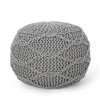 Christopher Knight Home Morven Pouf, Gray