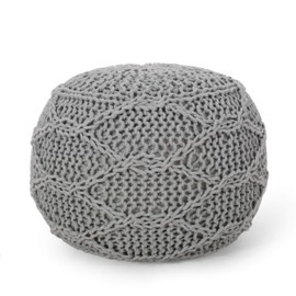 Christopher Knight Home Morven Pouf, Gray