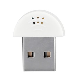 Ouitble Mini Microphone, 2.0 Portable USB Studio Speech Microphone Tiny Recording MIC Adapter Plug-and-Play Desktop Laptop MIC for Computer PC (White)