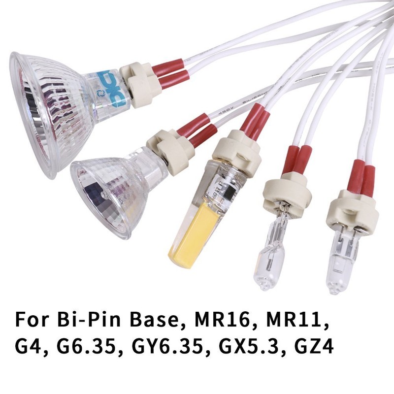 Mini Bi-Pin MR16 Socket Holder for Light Bulbs with Base