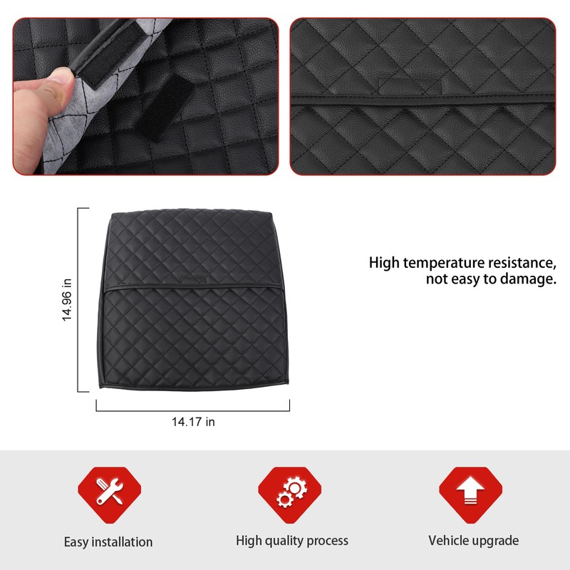 Jimen for Ram Armrest Cover, Leather Center Console Cover Fit