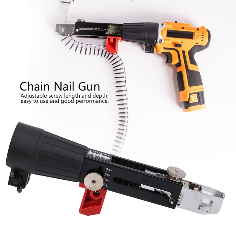Automatic Chain Gun with Adjustable Screw Length and Depth, Drill