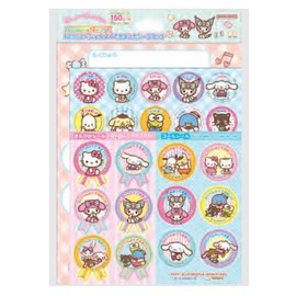Sunstar Stationery Sanrio Characters Well Made Seal, Sticker Set for Kids, Sanrio Characters 2201005A