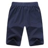 Tansozer Men's Cotton Sport Shorts with Zip - blue, size:
