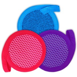 2 in 1 Face Scrub Pad Washable Scrubber - 3 Reusable Makeup Removers Microfiber for Eyes Lips and Neck Exfoliation Mother's Day Gift for Women / 2 in 1 페이스 스크럽 패드 워셔블 스크러버 - 재사용 가능한 메이크업 리무버 3개 눈 입술 및 목 각질 제거용 극세사 여성을 위한 어머니의 날 선물