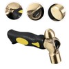 TEHAUX 1Lb Brass Stamping Hammer Mini Handle Double-Face Design for