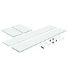 Happybuy Glass Wind Guard for Rectangular Fire Pit Table 31