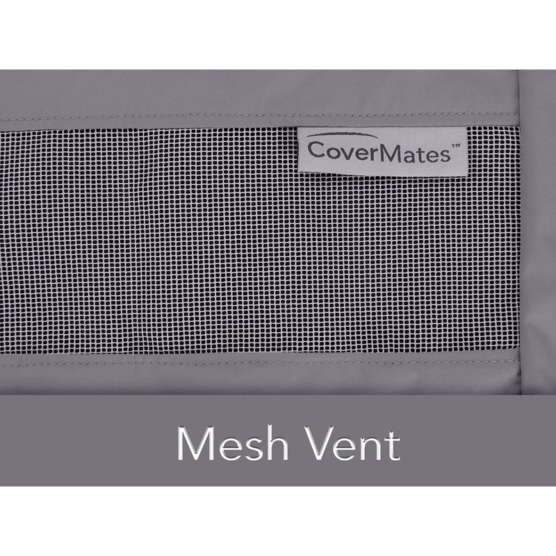 Covermates Square Firepit Cover – Water-Resistant Polyester, Mesh Ventilation, Fire