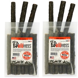 Beef Hide Dog Chews – Healthy Alternative Rawhide Chews, Easily Digestible 6-Inch Chew Sticks, Reduce Tartar & Anxiety, Made in USA | Pack of 2 (7 Sticks Per Pack), 8 Ounces Total