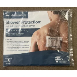 AquaGuard 1 Pack of 5 Aqua Guard Moisture Barrier Shower Protection 10 X 12” Self Adhesive