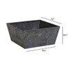 Novelty Ella Low Square Planter, 12-Inch, Black