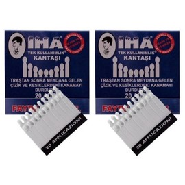 IHA Alum Stone in Match Shape - 2 x 20 for Personal Care and Shaving - Stops Bleeding After Shaving, Manicure, Pedicure and Hair Removal - Pack of 2