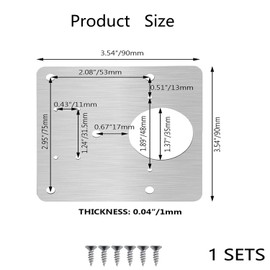 6 PCS Cabinet Hinges Repair Plates, Stainless Steel Kitchen Cabinet Door Hinge t Fixing Screws Kit Cupboard Door with Holes for Furniture Cabinet Drawer Cabinet