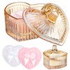 Tioncy 3 Pcs Large Body Powder Puff and Container Valentine's