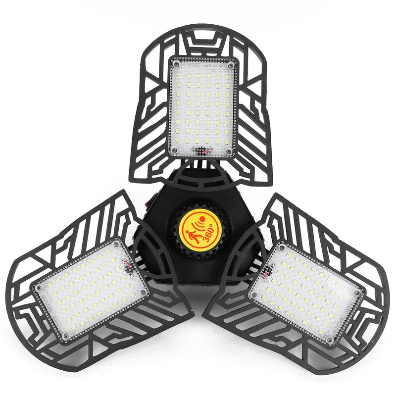 E27/E26/B22 LED Folding Garage Light 60W Radar Light Sensation Deformable
