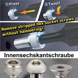 ENGINEER DBZ-310 Engineer Screw Saurus Toggle Ultra Short Bit for Removing Crushed Screws, Cap Bolt, Enameled Set, Hex Hole Opposite Side: 0.035 inches (0.89 mm)