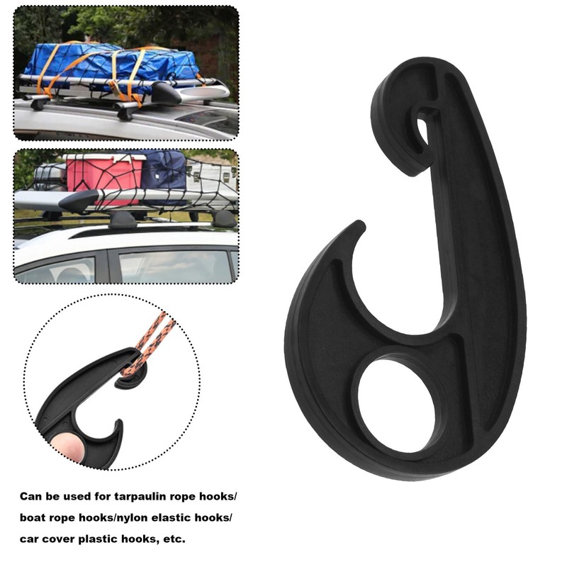 Be In Your Mind 10PCS Black Plastic Hook PVC Car