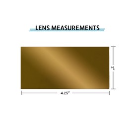 Gold Welding Lens – Small 2″ × 4.25″ - Premium Schott German Glass - Gold-Coated Filter Plate (Gold Shade 9)