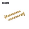sourcing map Pack of 100 wood screws M3 x 25