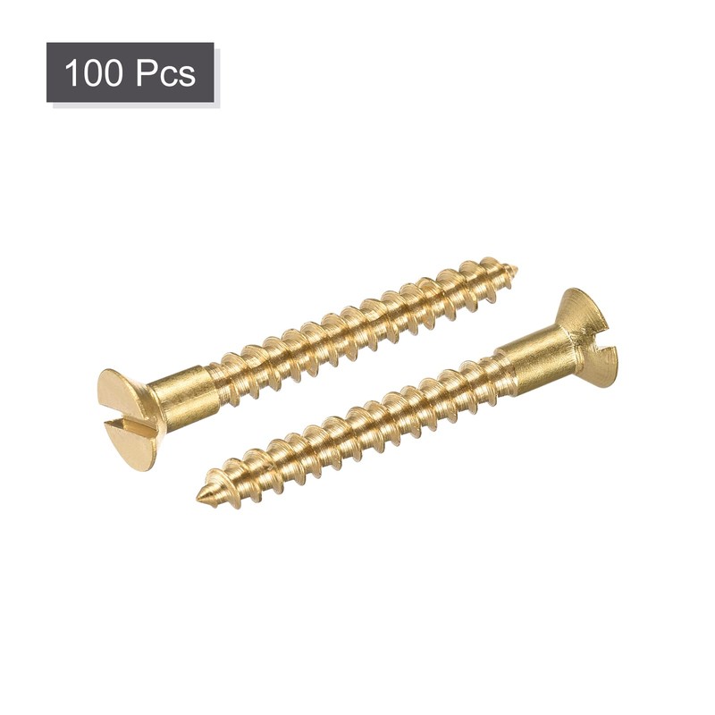 sourcing map Pack of 100 wood screws M3 x 25