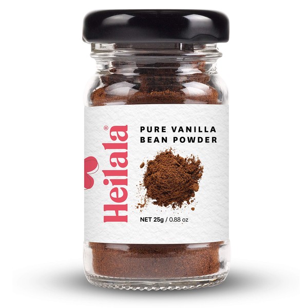 HEILALA - Vanilla Bean Powder - 100% Pure Ground Vanilla Beans for Baking and Cooking, Hand-Selected Bourbon Vanila Pods, Ethically Sourced, Keto Friendly - 25g