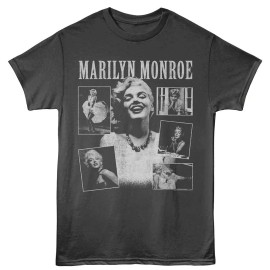 American Classics Marilyn Monroe Life in Pictures Men's T Shirt - Charcoal, Adult L