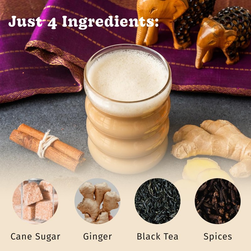 Bhakti Chai Tea Concentrate | Original, Organic Fresh Ginger, Black