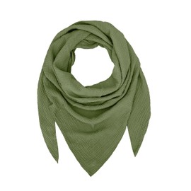 TMK Soft and lightweight unisex triangular scarf made from 100% cotton cod.9485, Military.
