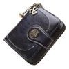 Round Sheep fas11 Mini Wallet, Bifold Ladies, Compact, Leather, Present,
