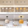 ELFCAB 3-tier Drum Lamp Shade for Pendant Lighting Floor Lamps