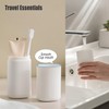 Portable Toothbrush Travel Case with Cup Lid & Detachable Bottom,