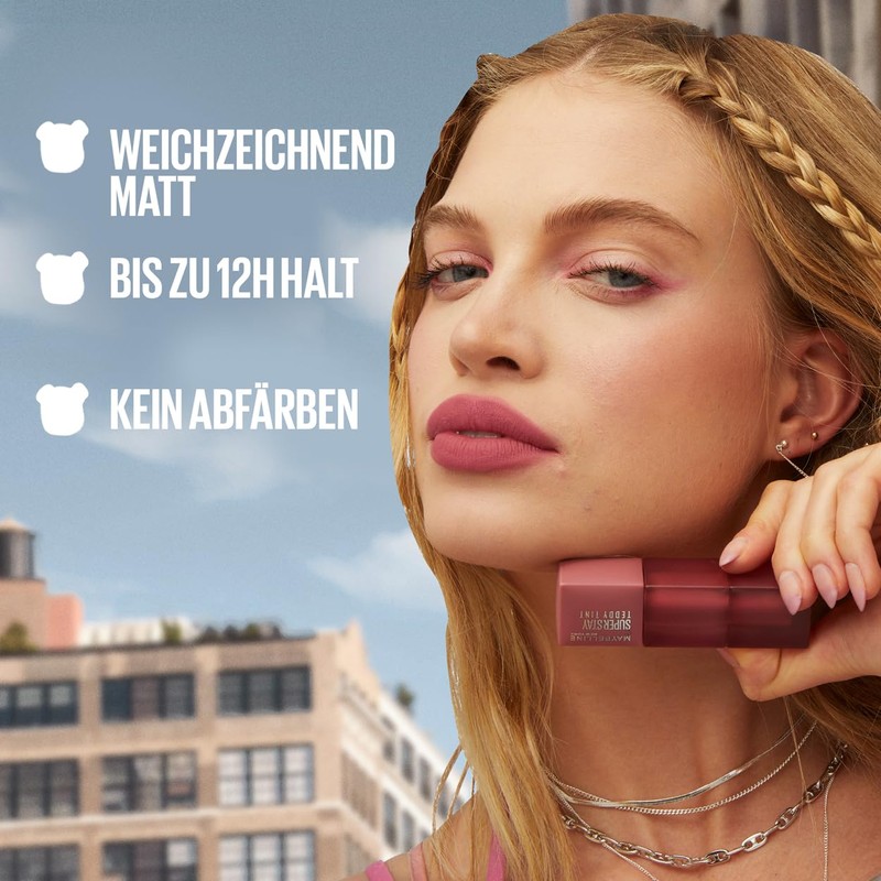 Maybelline New York Superstay Teddy Tint Lipstick for Delicate, Soft