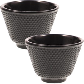 Luxshiny 2pcs Cast Iron Tea Cups Japanese Tea Cups Black Tea Cups Chinese Kung Fu Tea Cups for Home Dining Room Office Restaurants