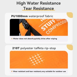 Compression Stuff Sack for Sleeping Bag - Lightweight Compression Bag,Water-Resistant Sleeping Bag Stuff Sack for Camping Outdoor Hiking Backpacking Travelling (Army Green, XXL)