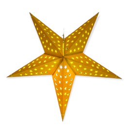 Paper Star Lantern Lampshade Paper Star Light Shades Large 60cm Star Hanging Decorations for Christmas Wedding Home Decoration Party Yellow Star