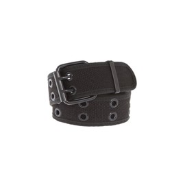 Hot Topic Two-Row Black Grommet Belt BLACK MD