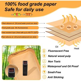 akulife 150PCS Air Fryer Liners for Ninja Foodi FlexDrawer AF500UK10.4L/Instant Versazone Dual 8.5L/Duronic 9L Air Fryer, Air Fryer Accessories Disposable Parchment Paper for Air Fryer