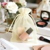 100pcs Beige Bolsas Lote De Bolsa Regalo De Organza 10*15cm