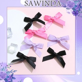SAWINDA 30PCS Mini Hair Bows Set Small Alligator Bowknot Hair Ribbon Hair Barrettes for Teens Cute Black Bow Clips for Thick Thin Hair Hair Accessories for Women Girls