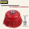 WENORA Abrasive Filament Nylon Bristle Cup Brush, 4" Nylon Cup