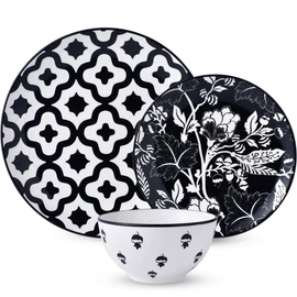 Wisenvoy Dinnerware Set - Ceramic Plates and Bowls for 4 - Stoneware Dish Set