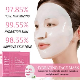 6pcs Glass Skin Face Mask With Collagen, Deep Hydration Collagen Face Mask, Anti Wrinkle Face Masks Skincare, Korean Glass Skin Mask, Deep Collagen Overnight Face Mask For Face Care