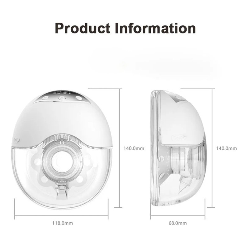 2pcs Extractor De Leche Manos Libres Recargable Con 4 Modos